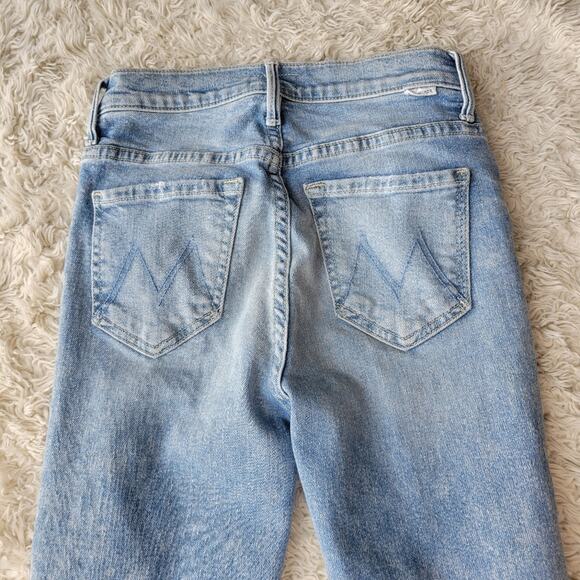 Mother The Insider Crop Step Chew Drinking By The Pool Wash Jeans Size 23 - Picture 6 of 10